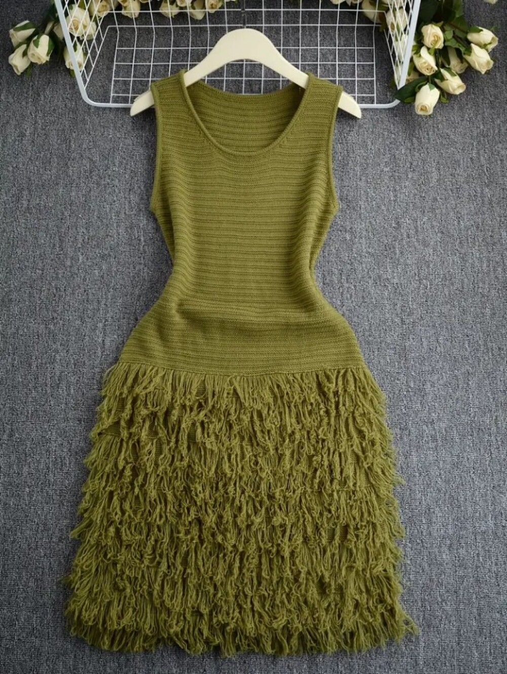 Summer Vacation Fringe Skirt Vest Dress Nian - Picture 6 of 6